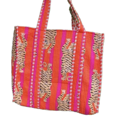 Tiger Print Bag - PERSONALIZED - CHOOSE FROM 6 COLORS