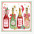 Paper Cocktail Napkins - Christmas Bottles Christmas