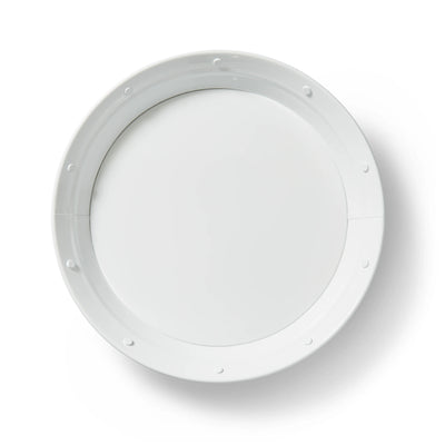 Plate and Pattern White Metal Plates