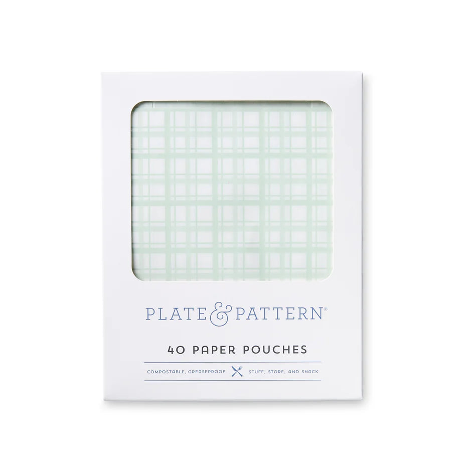 Plate and Pattern Meadow Plaid Paper Pouches