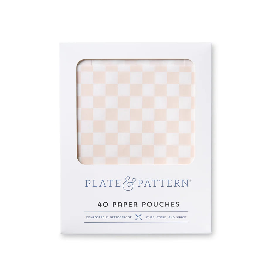 Plate and Pattern Oat Check Paper Pouches