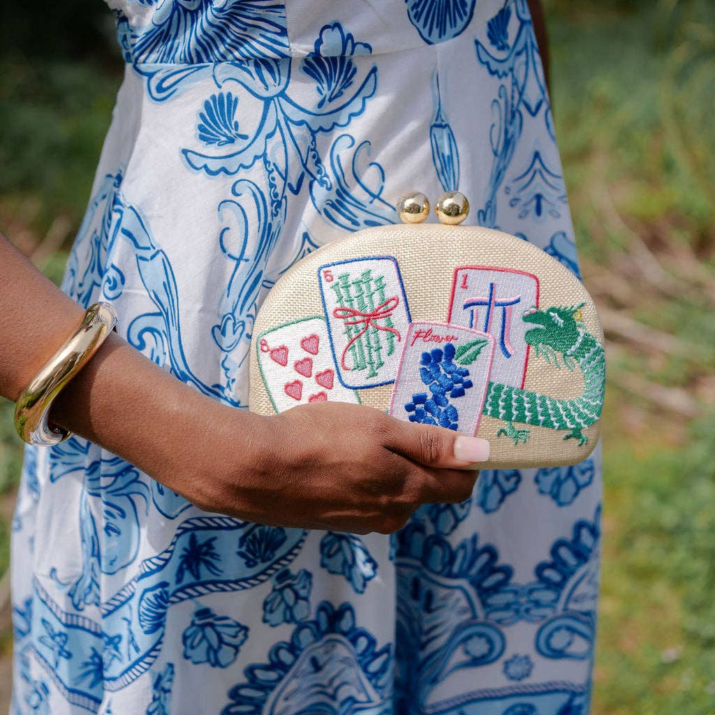Mahjong Clutch- Embroidered - WS