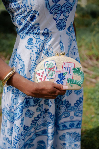 Mahjong Clutch- Embroidered - WS