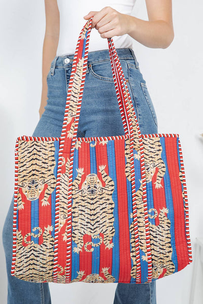 Tiger Print Bag - PERSONALIZED - CHOOSE FROM 6 COLORS