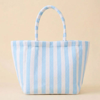 Striped Terry Tote Bag - Personalized