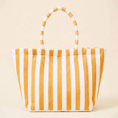 Striped Terry Tote Bag - Personalized