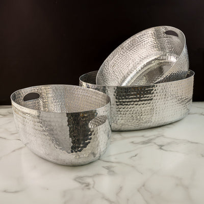 Hammered Silver Beverage Tub - Large