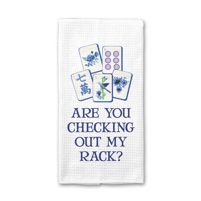 Mahjong Kitchen Towel Mah jongg Tile Game Decor Hostess Gift