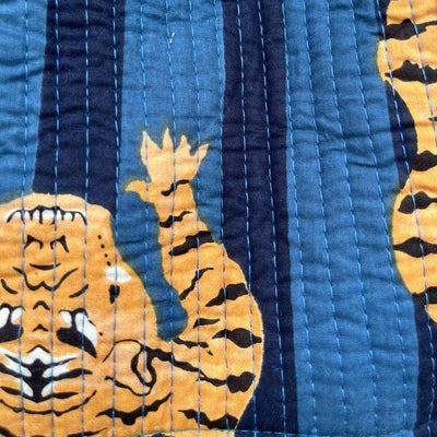 Tiger Print Bag - Navy & Blue