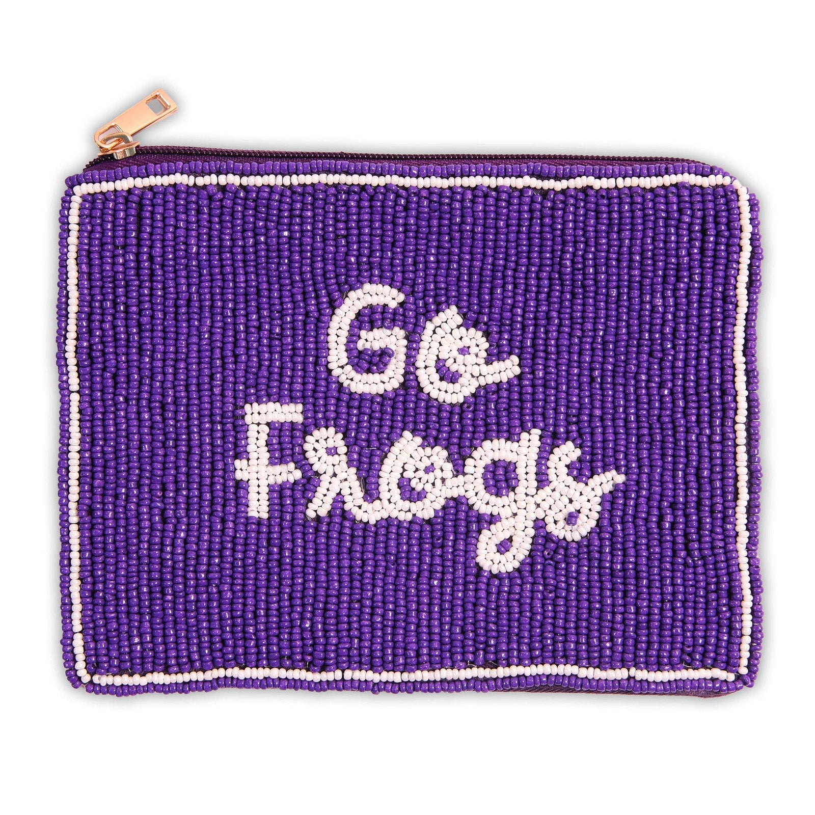 Hand Beaded Coin Pouch - TCU Horned Frogs