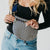 Crossbody Woven Belt Bag - Navy and White Checkered