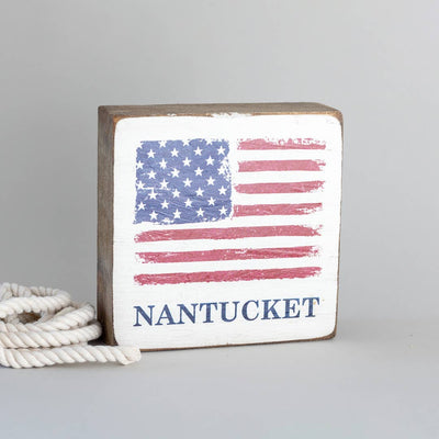 USA Flag Personalized Block - DANVILLE