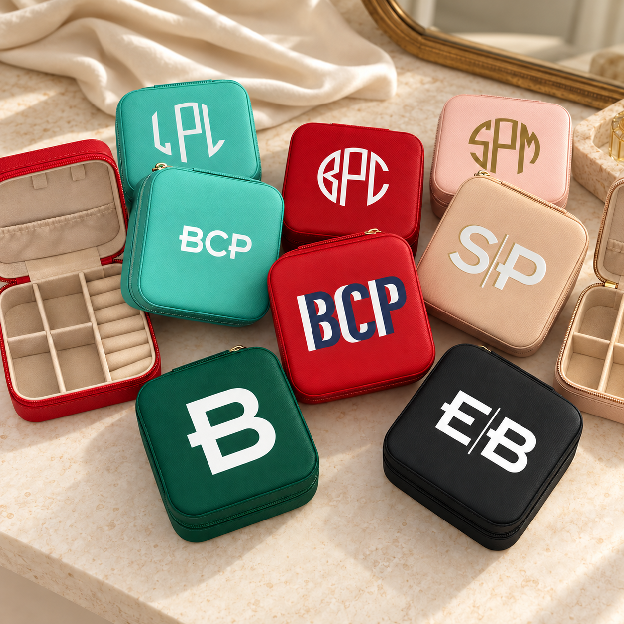 Personalized Travel Jewelry Case