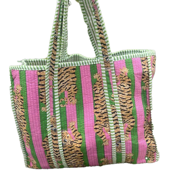 Tiger Print Bag - PERSONALIZED - CHOOSE FROM 6 COLORS