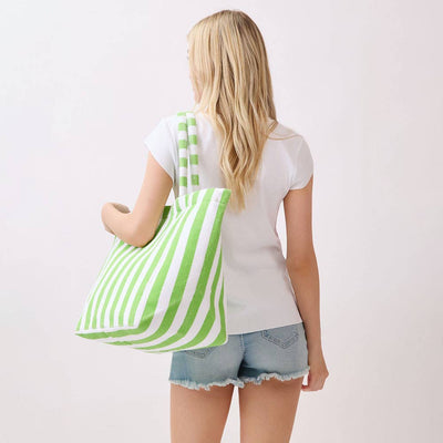 Striped Terry Tote Bag - Personalized