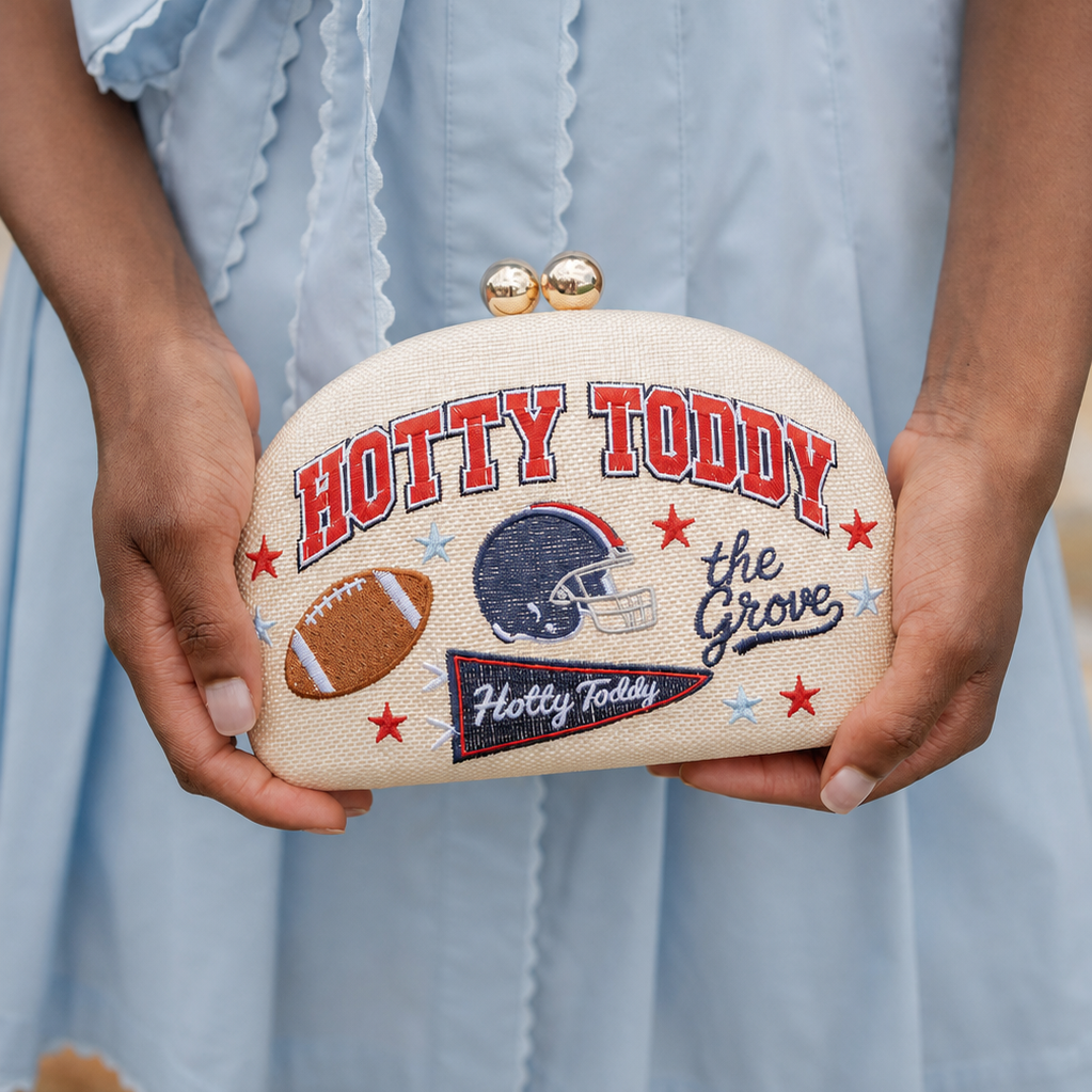 Hotty Toddy- Embroidered Clutch- WS