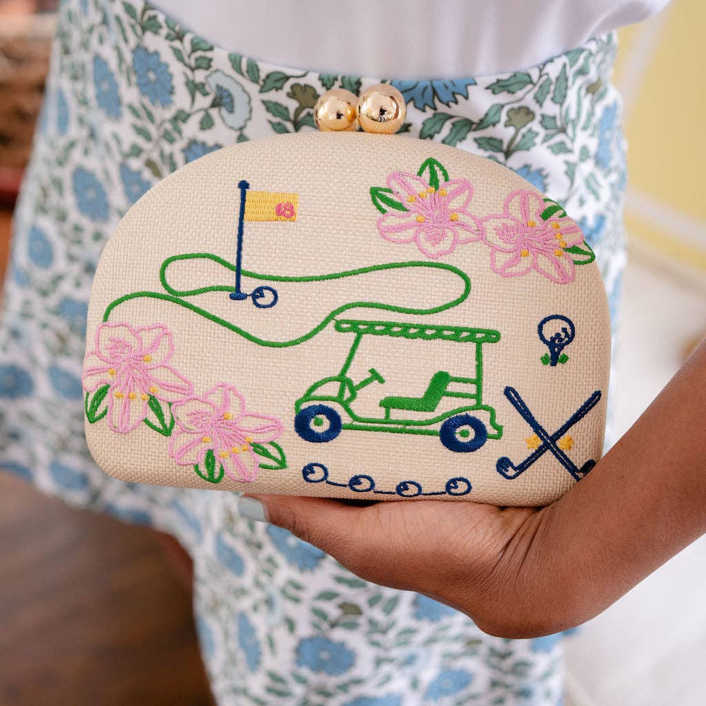 Golf Clutch- Embroidered