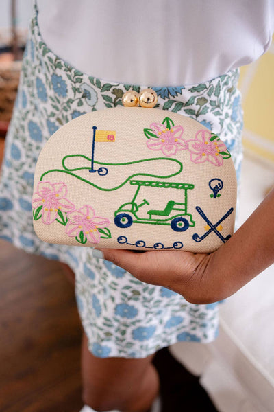 Golf Clutch- Embroidered - WS