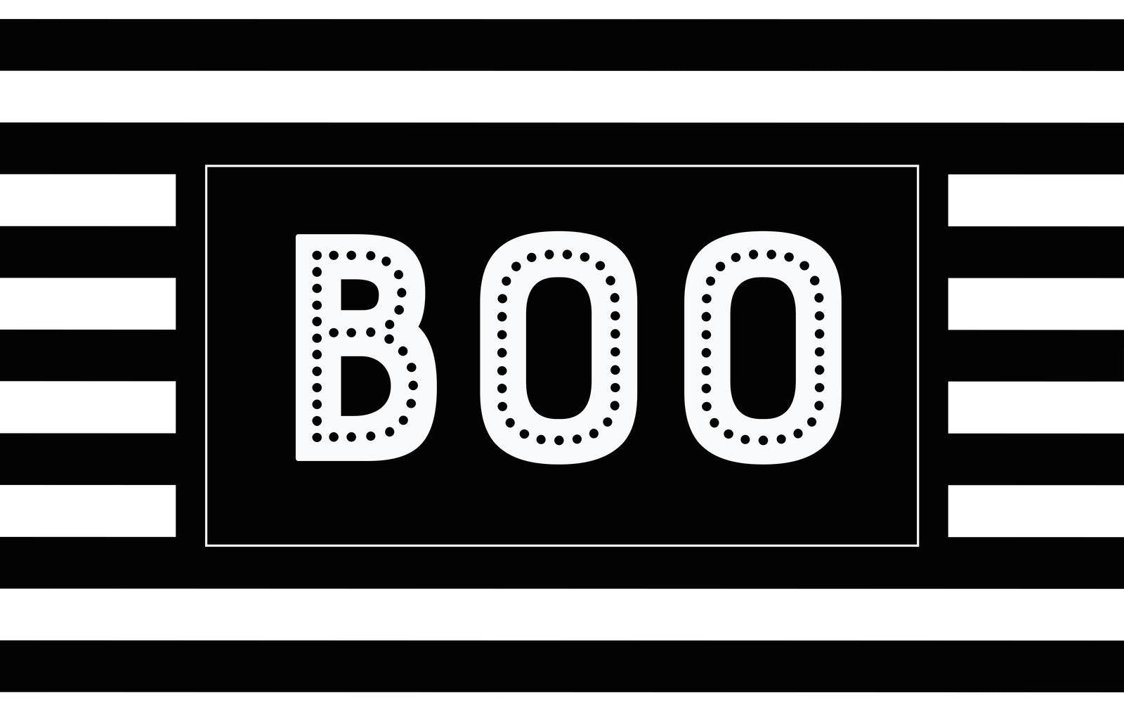 Insert - Black and White BOO