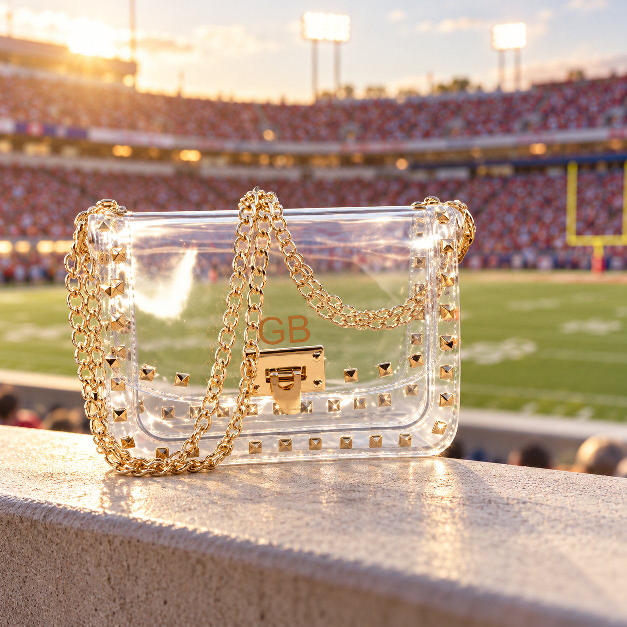 Clear Studded Purse