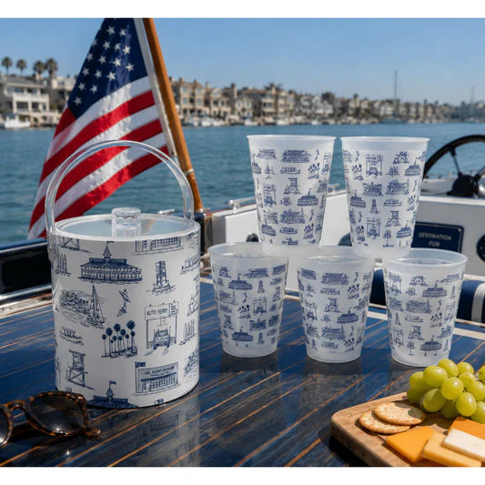 Ice Bucket - Newport Beach Toile