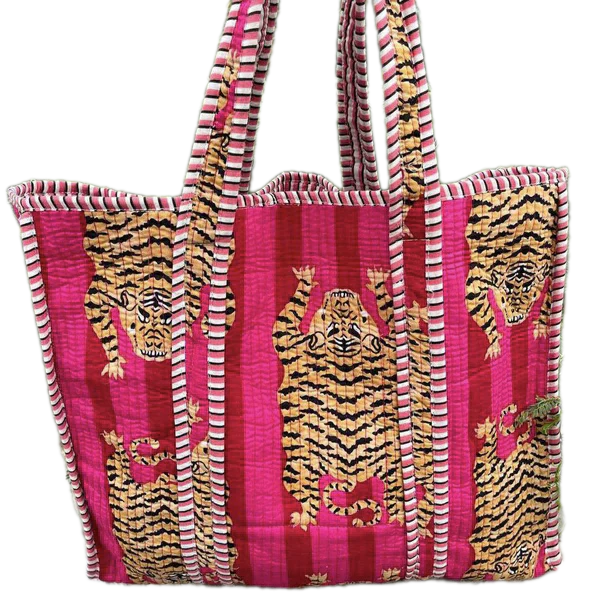 Tiger Print Bag - PERSONALIZED - CHOOSE FROM 6 COLORS