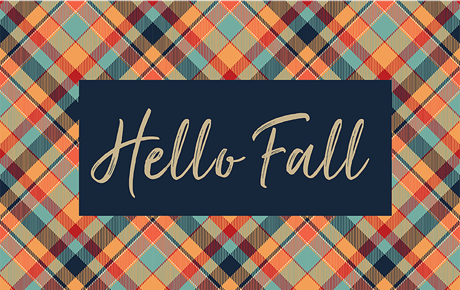 Insert - Navy Plaid Hello Fall