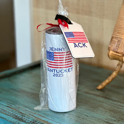 Insulated Tumbler Skinny - Personalized Flag Tumblers