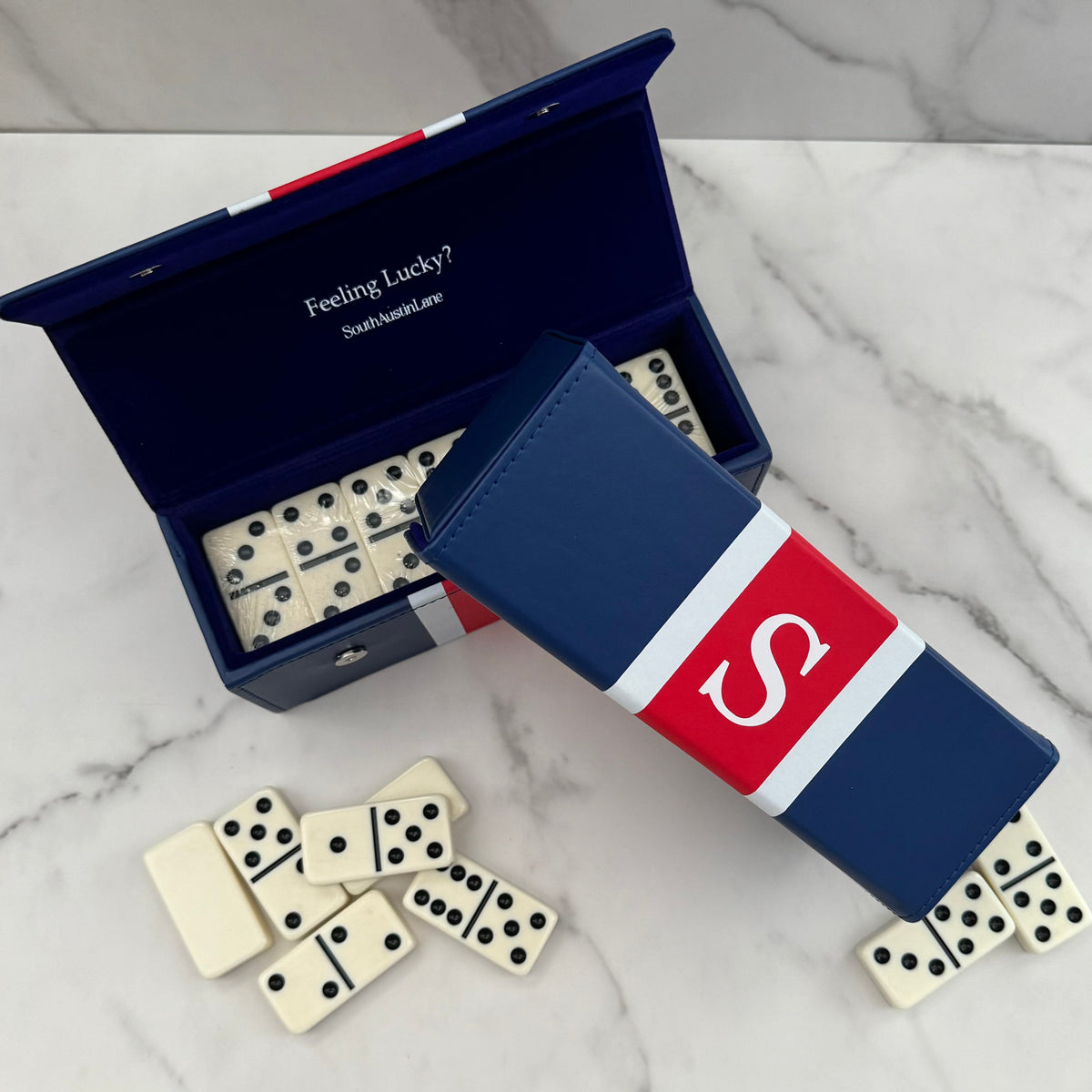 Classic Stripe Dominoes Set - PERSONALIZED