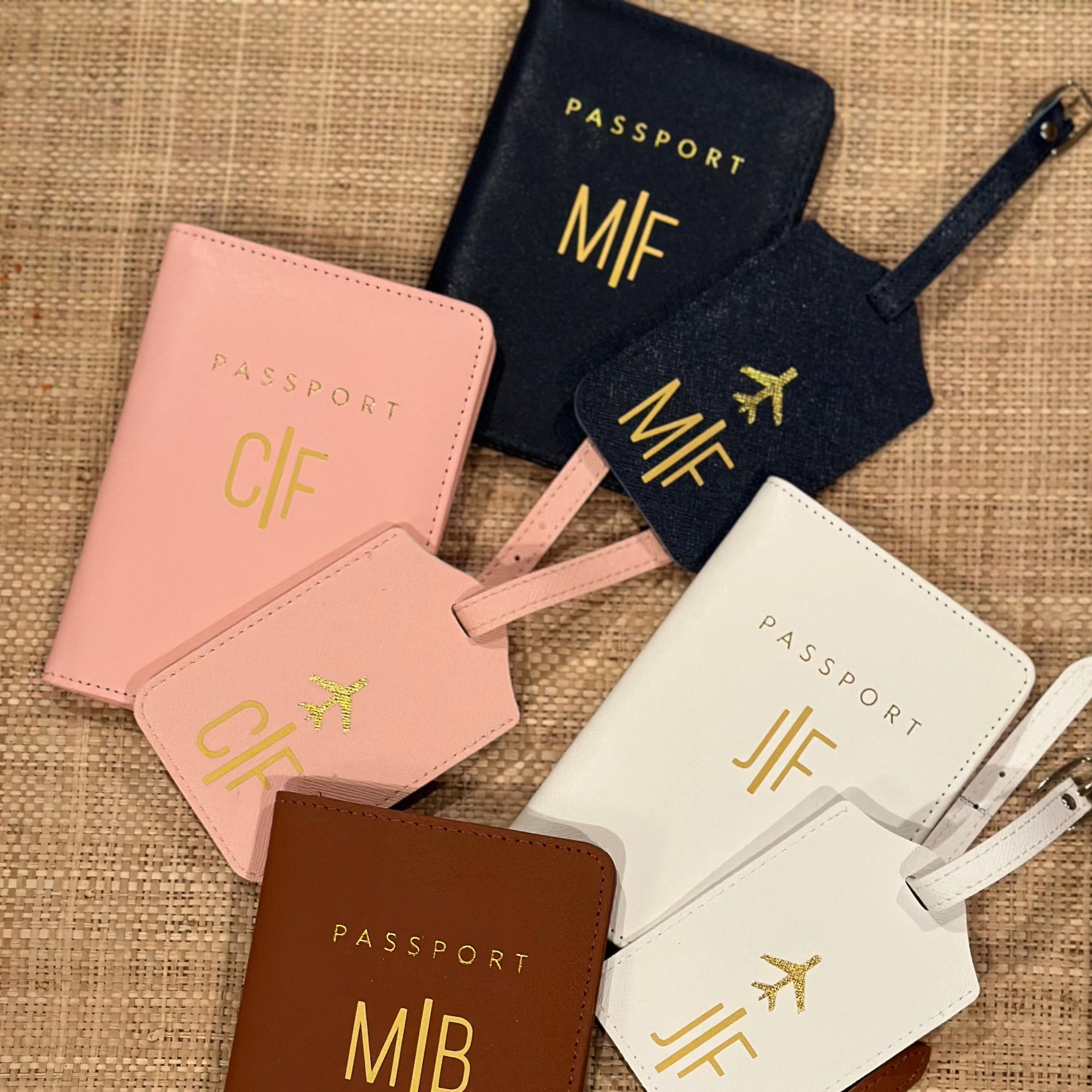 Personalized Passport and Luggage Tag Set