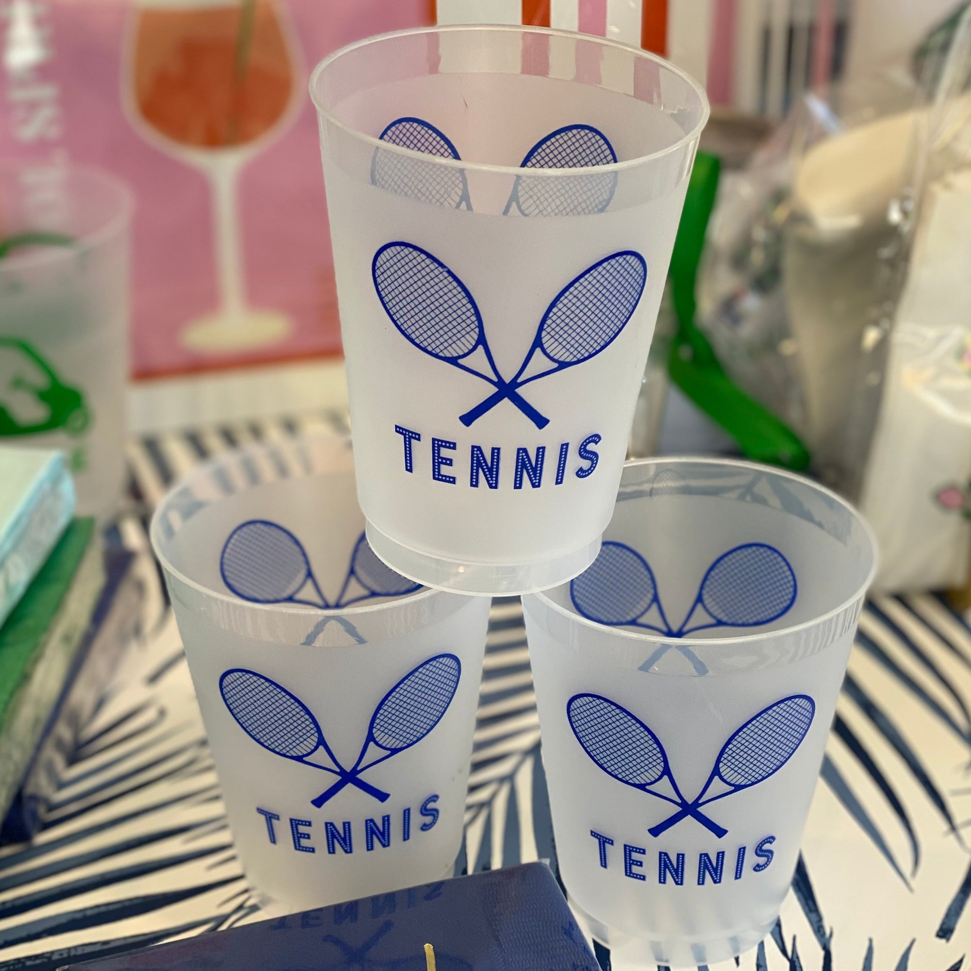Frosted Stadium Cups - Tennis