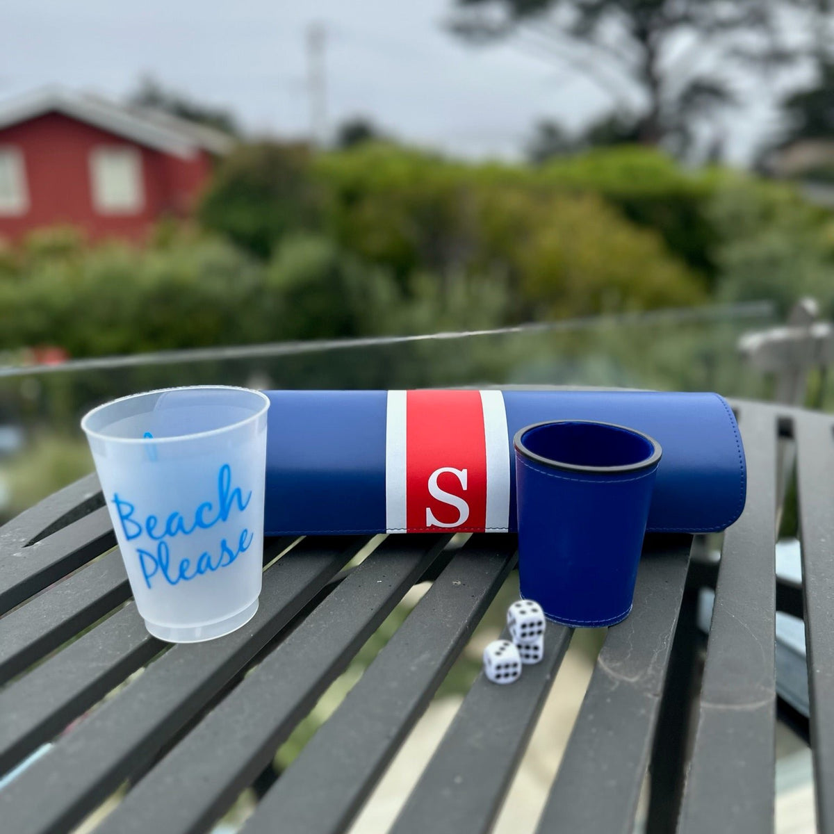 Classic Stripe Dice Cups - PERSONALIZED