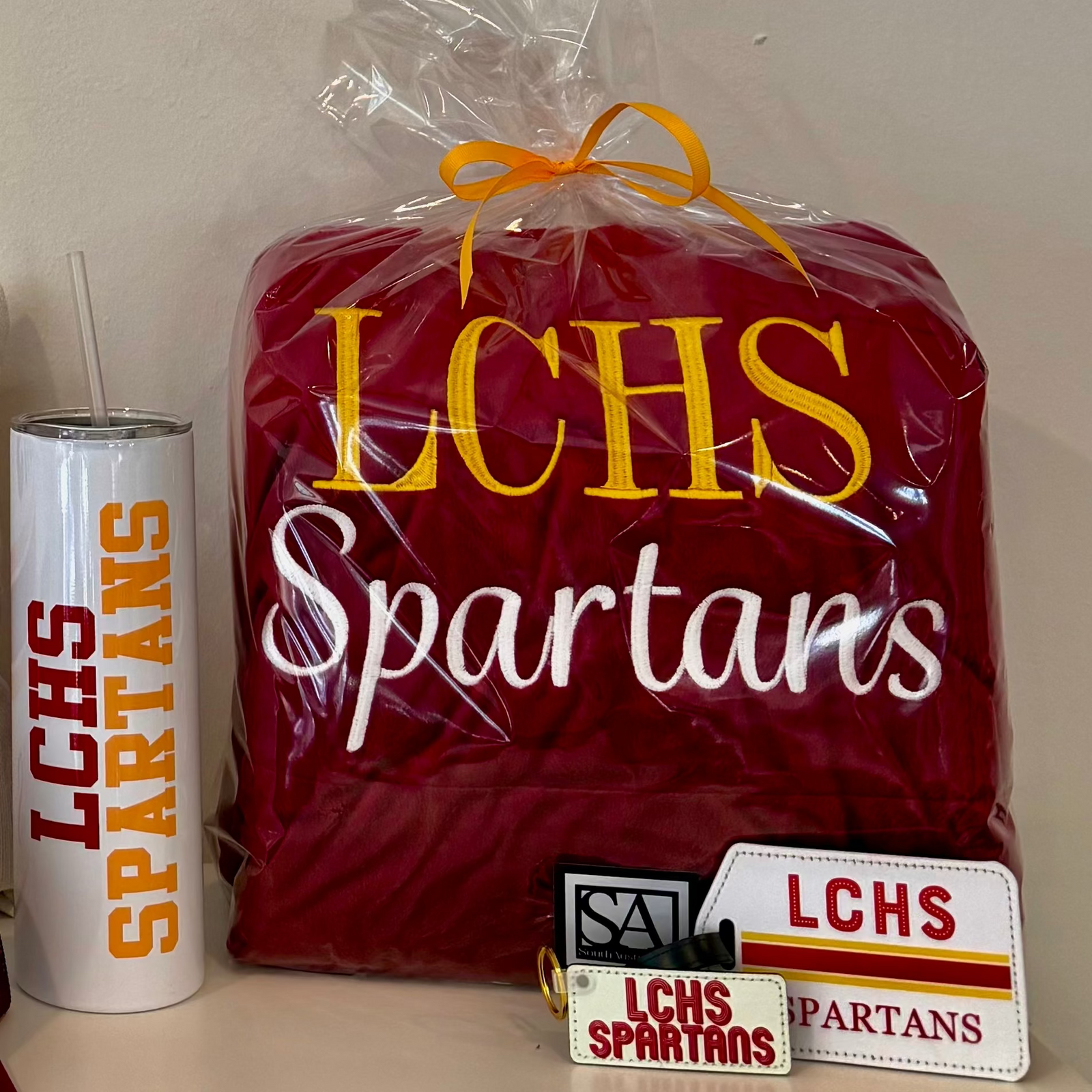 Personalized Ultra Plush Throw Blanket - La Canada Spartans - LCHS