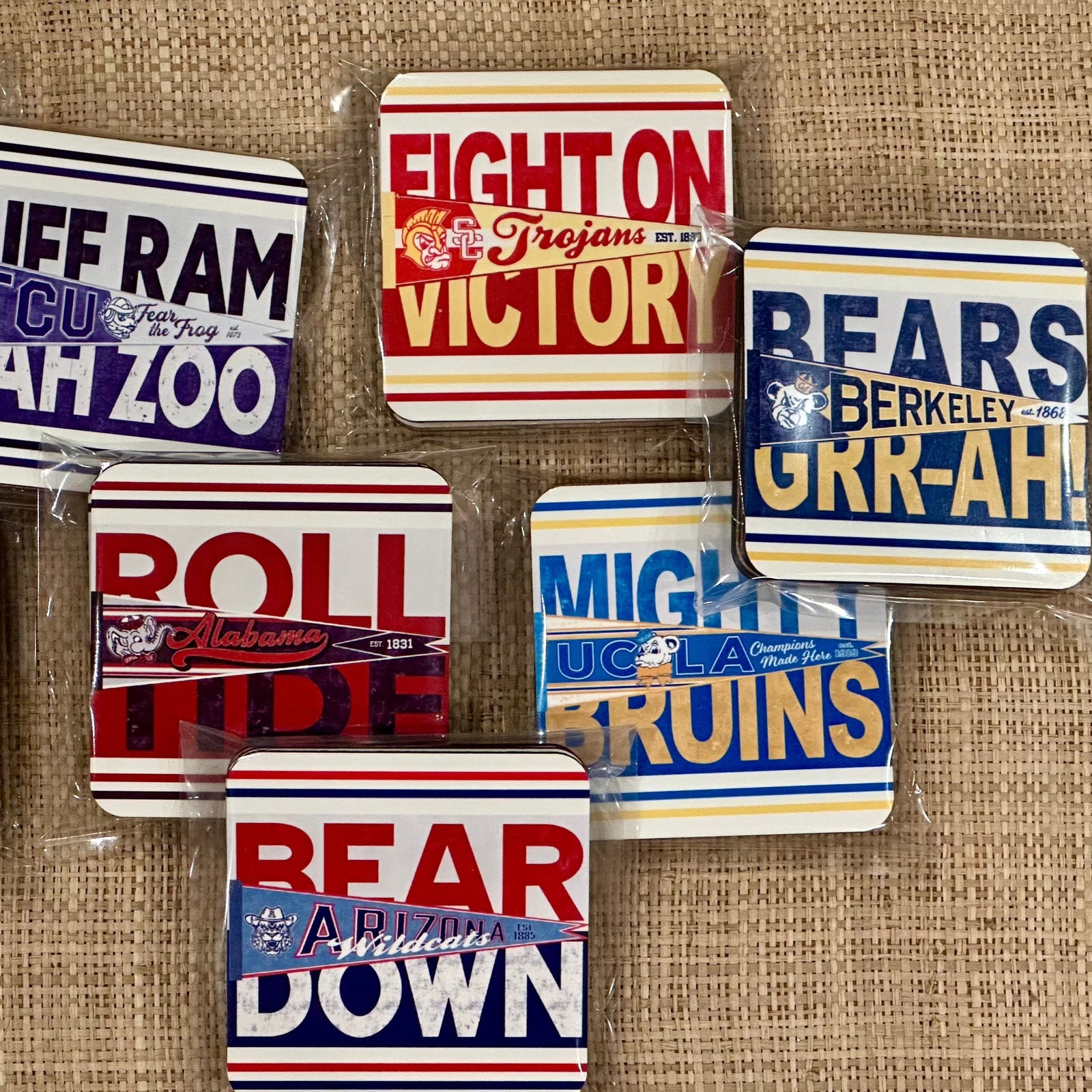 Coasters - Vintage School Collection - Many Schools to Choose From!