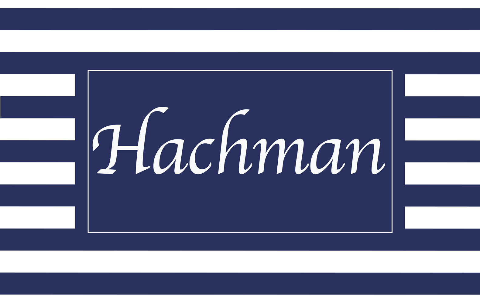 Insert Personalized - Blue Stripe Last Name