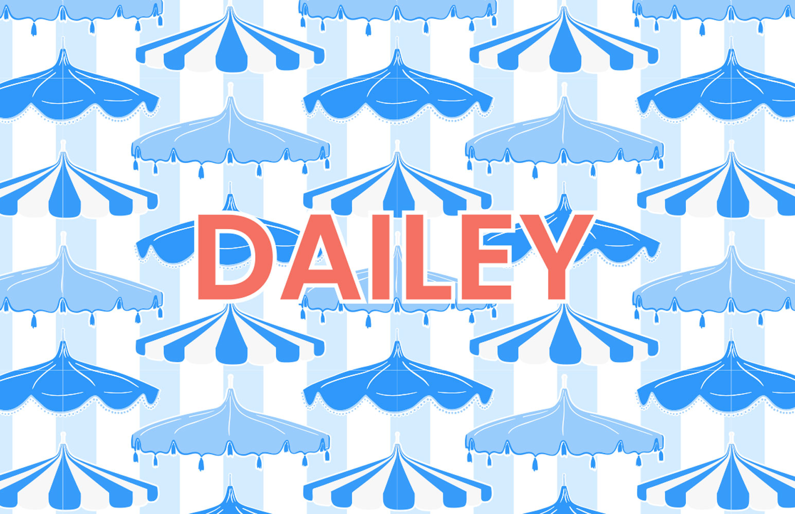 Insert Personalized - Blue Umbrellas