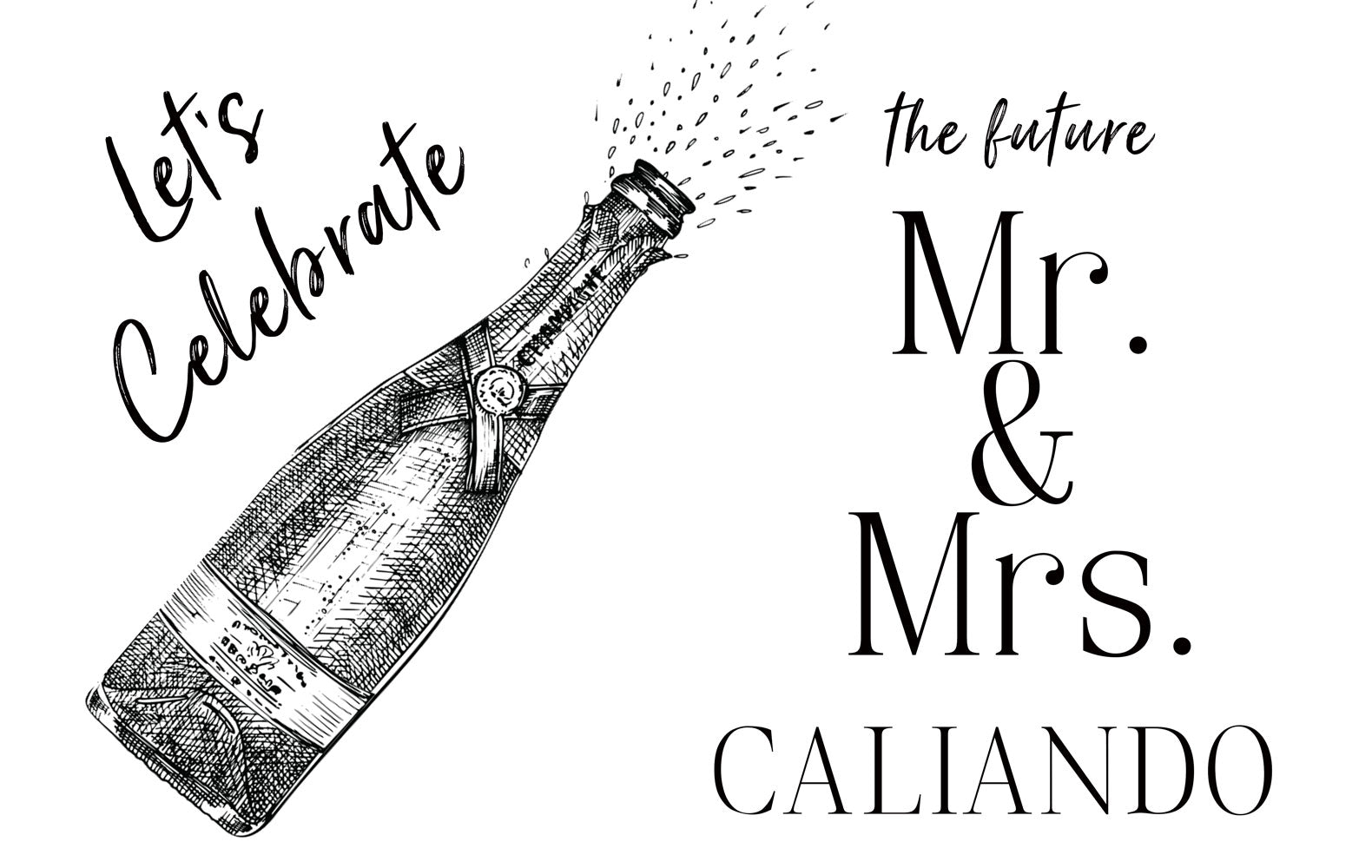 Insert Personalized - Engagement Champagne