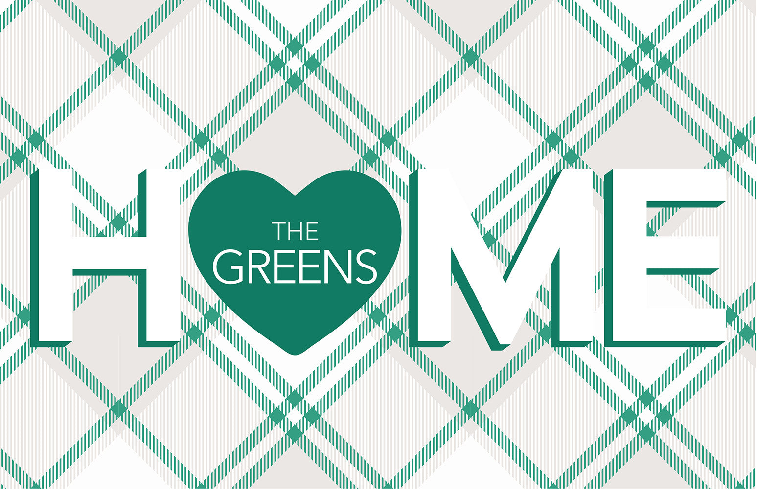 Insert Personalized - Home Green Plaid