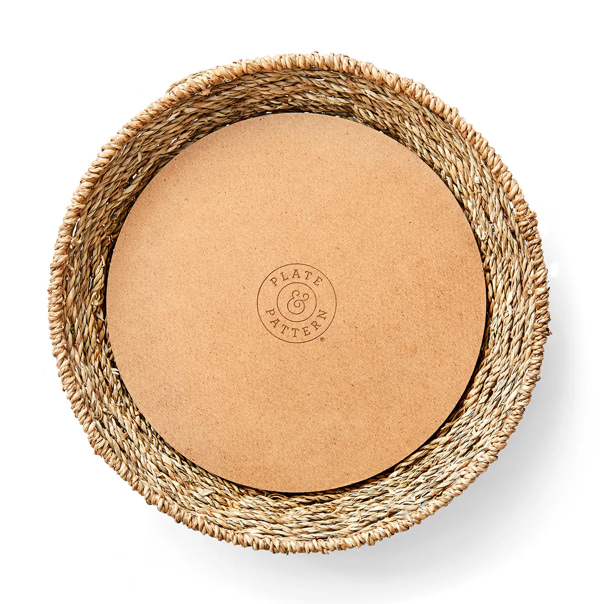 Plate and Pattern Woven Seagrass Plates