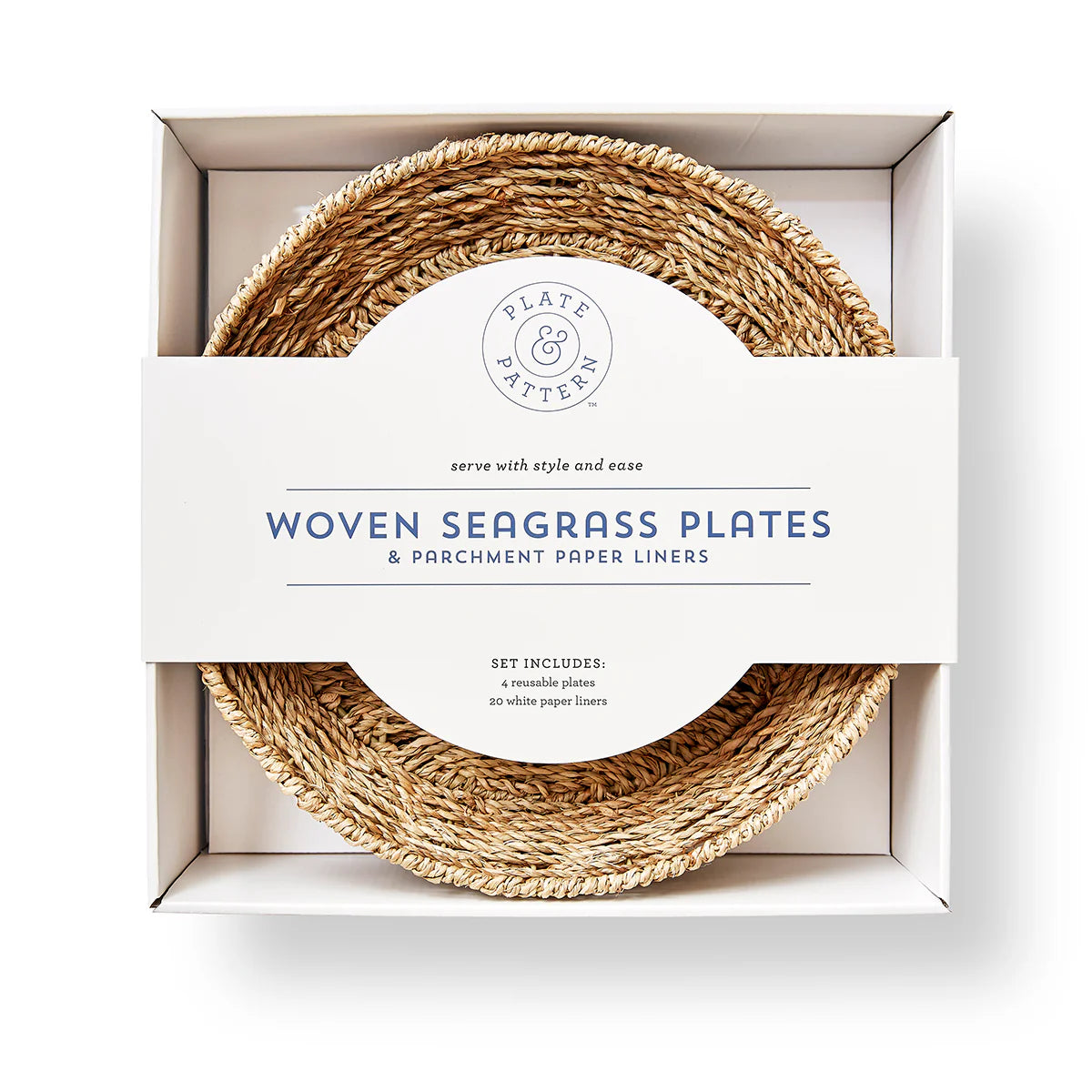 Plate and Pattern Woven Seagrass Plates
