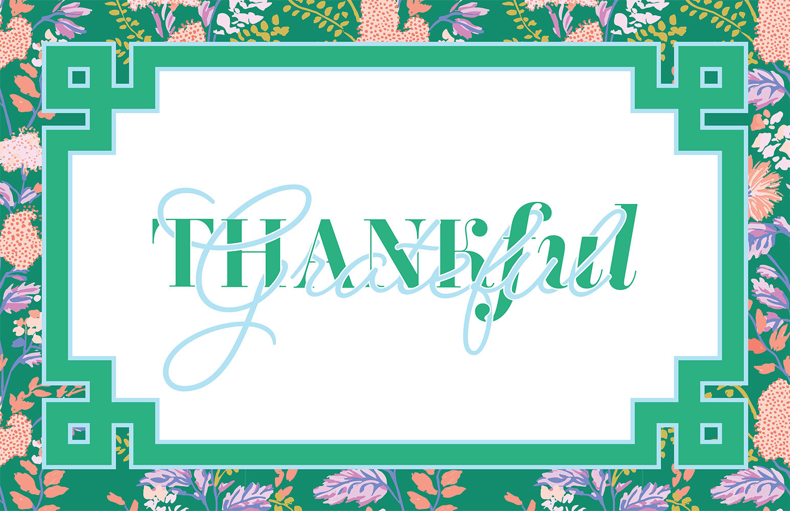 Insert - Thankful Grateful Green Boarder