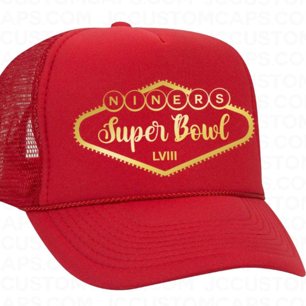 Niners Hats - Vegas Style Black or Red