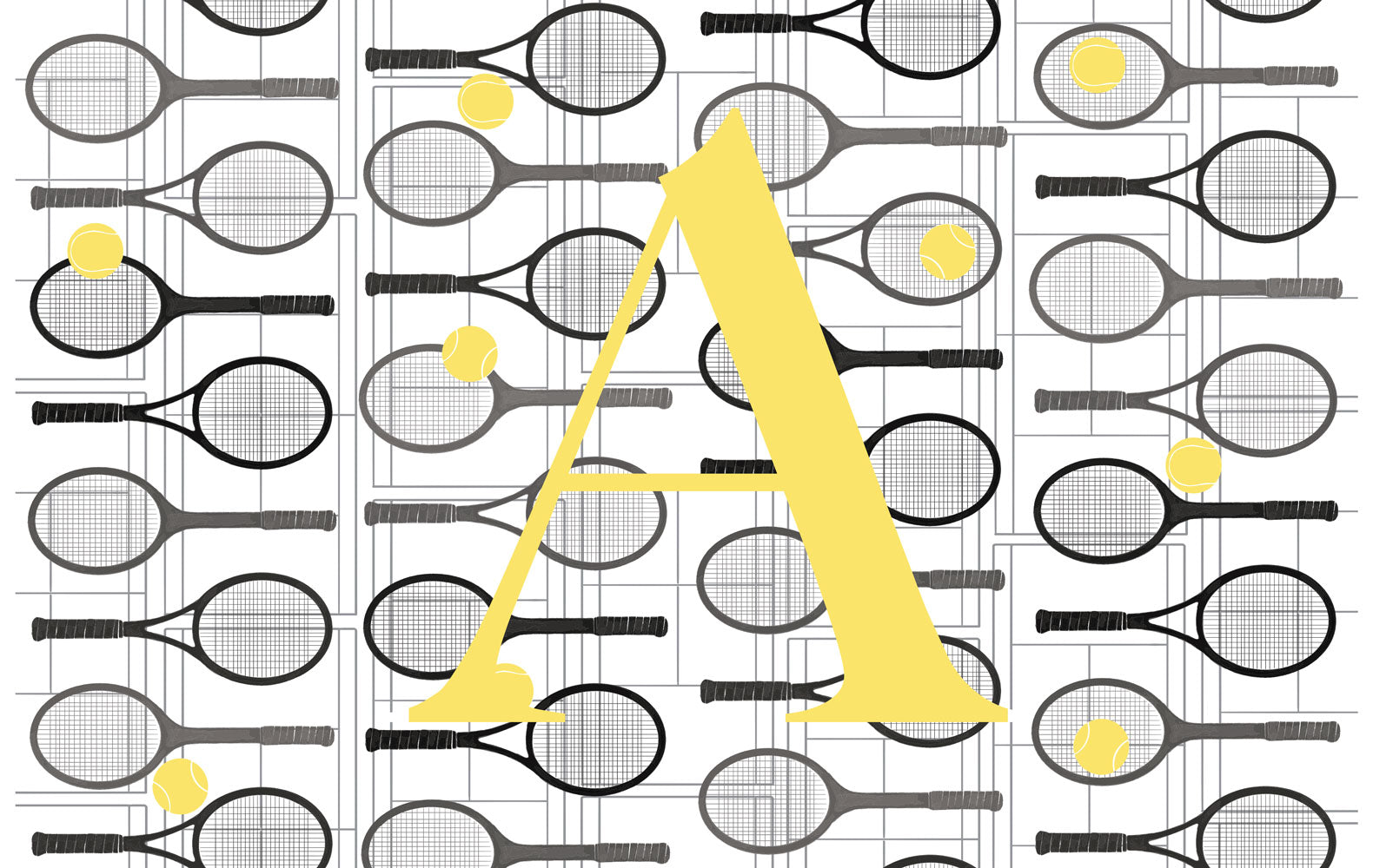 Insert Personalized - Tennis Yellow Letter