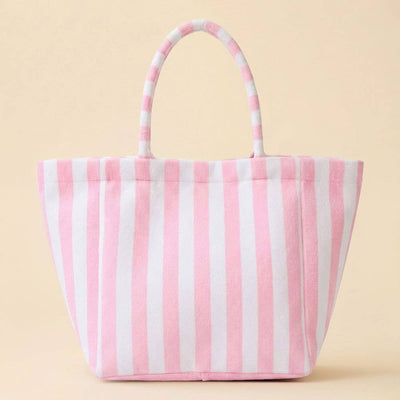 Striped Terry Tote Bag - Personalized
