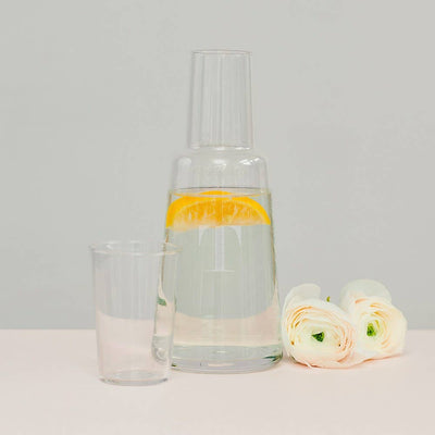 Water Carafe And Glass Set - Traditional Monogram