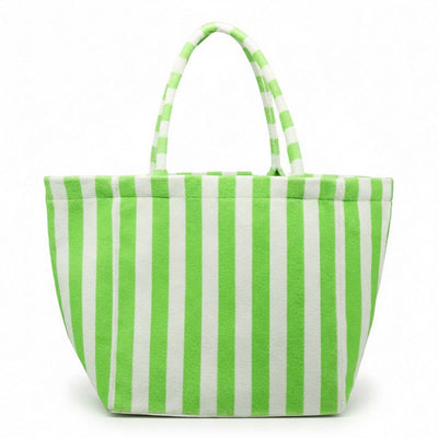 Striped Terry Tote Bag - Personalized