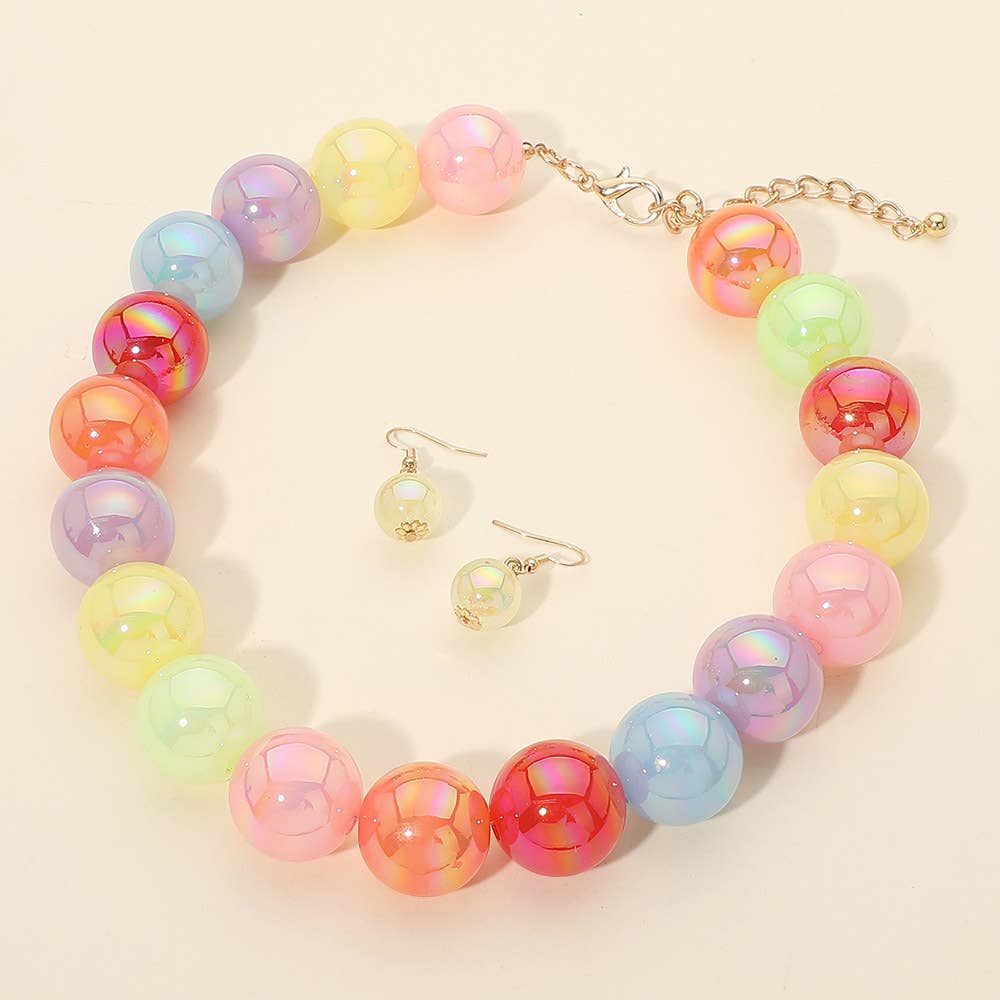 Chunky Ball Beaded Statement Necklace