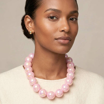 Chunky Ball Beaded Statement Necklace