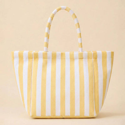 Striped Terry Tote Bag - Personalized