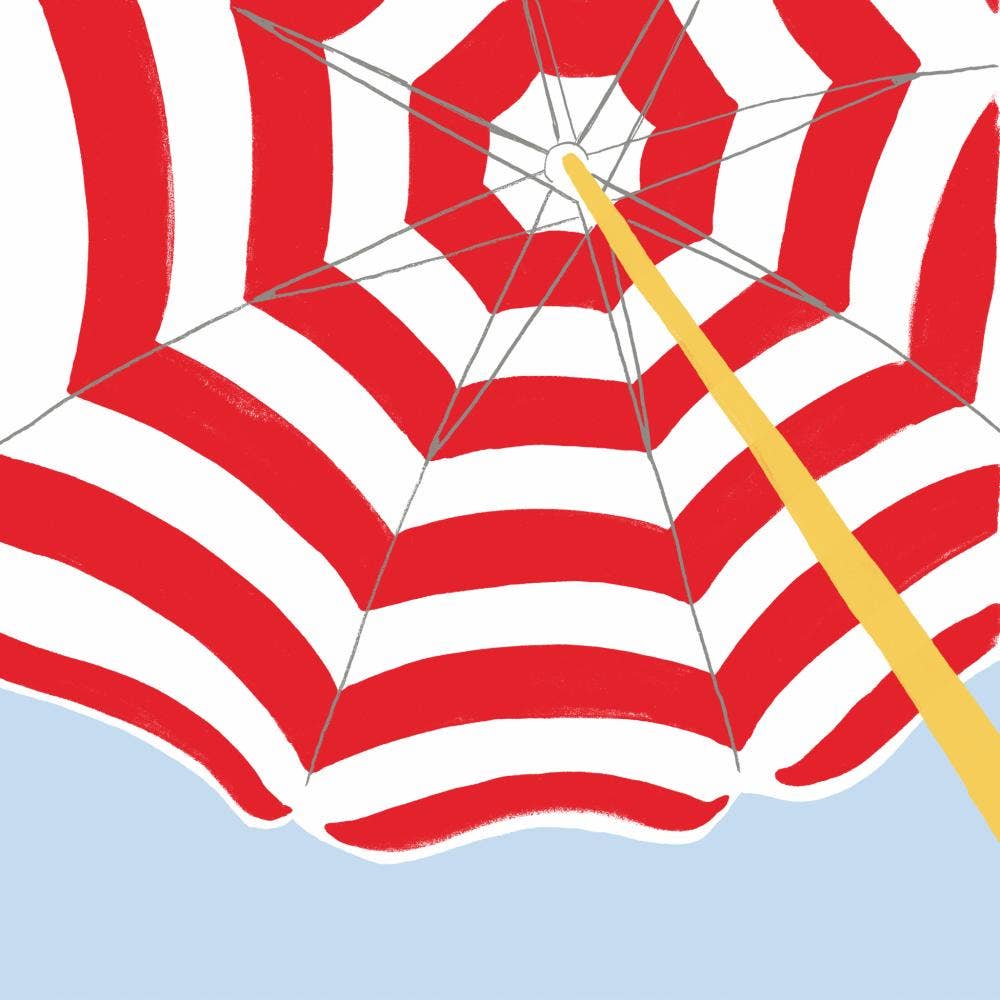 BEV-BEACH UMBRELLA RED